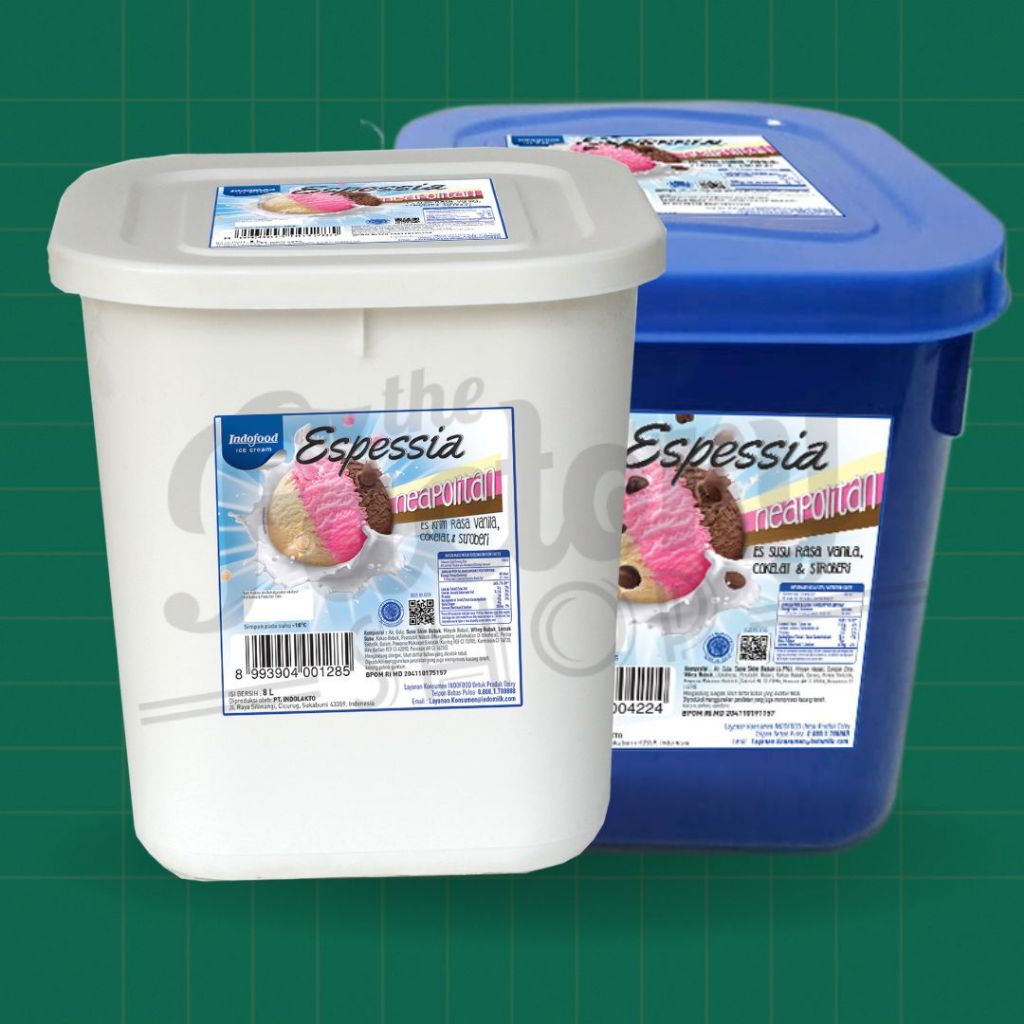 

Indofood Indoeskrim bulk 8 liter ice cream depo strawberry coklat cokelat vanila