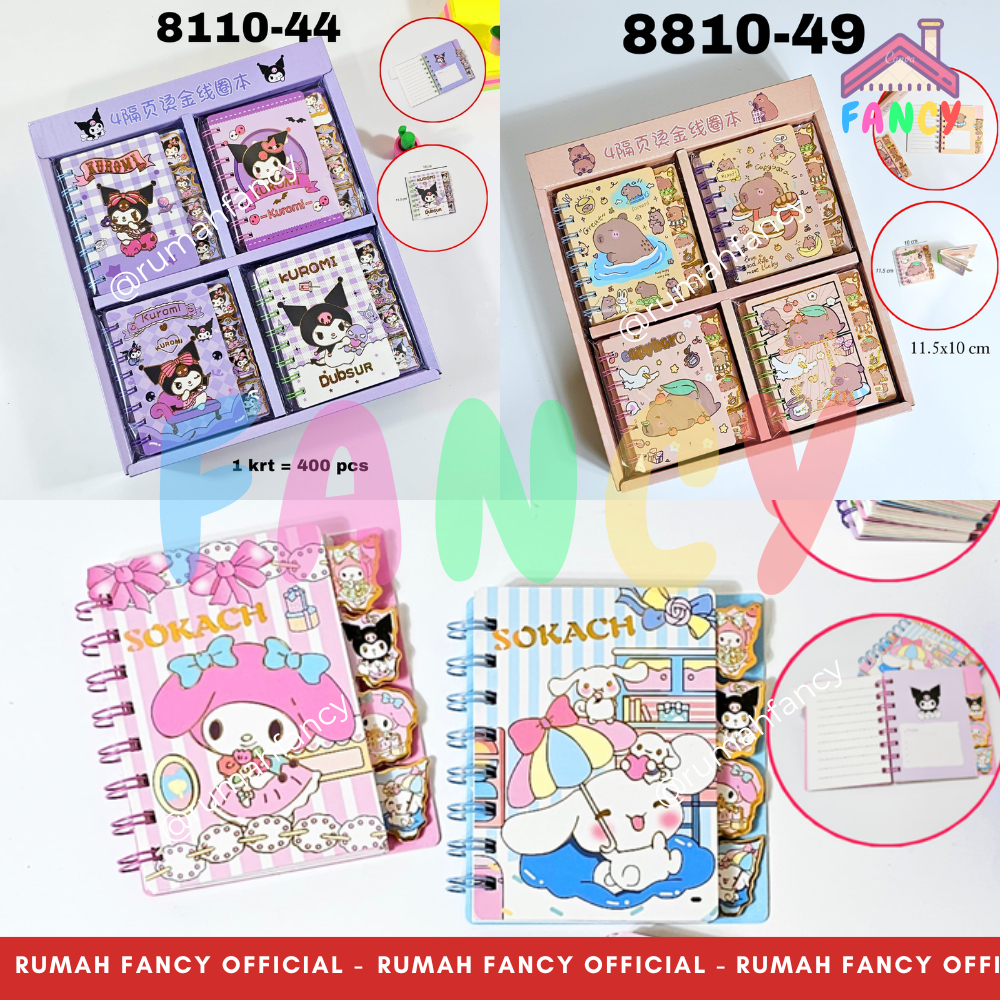 

Buku Diary Spiral Notes Spiral FANCY 888-10 / 8810 Cover Motif Boneka Kartun SNR / Melodi / Cinamon / Kapibara Terbaru