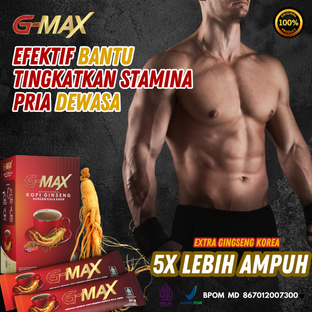 

KOPI G-MAX ORIGINAL KOPI STAMINA PRIA AMAN ( 100% BPOM & HALAL )