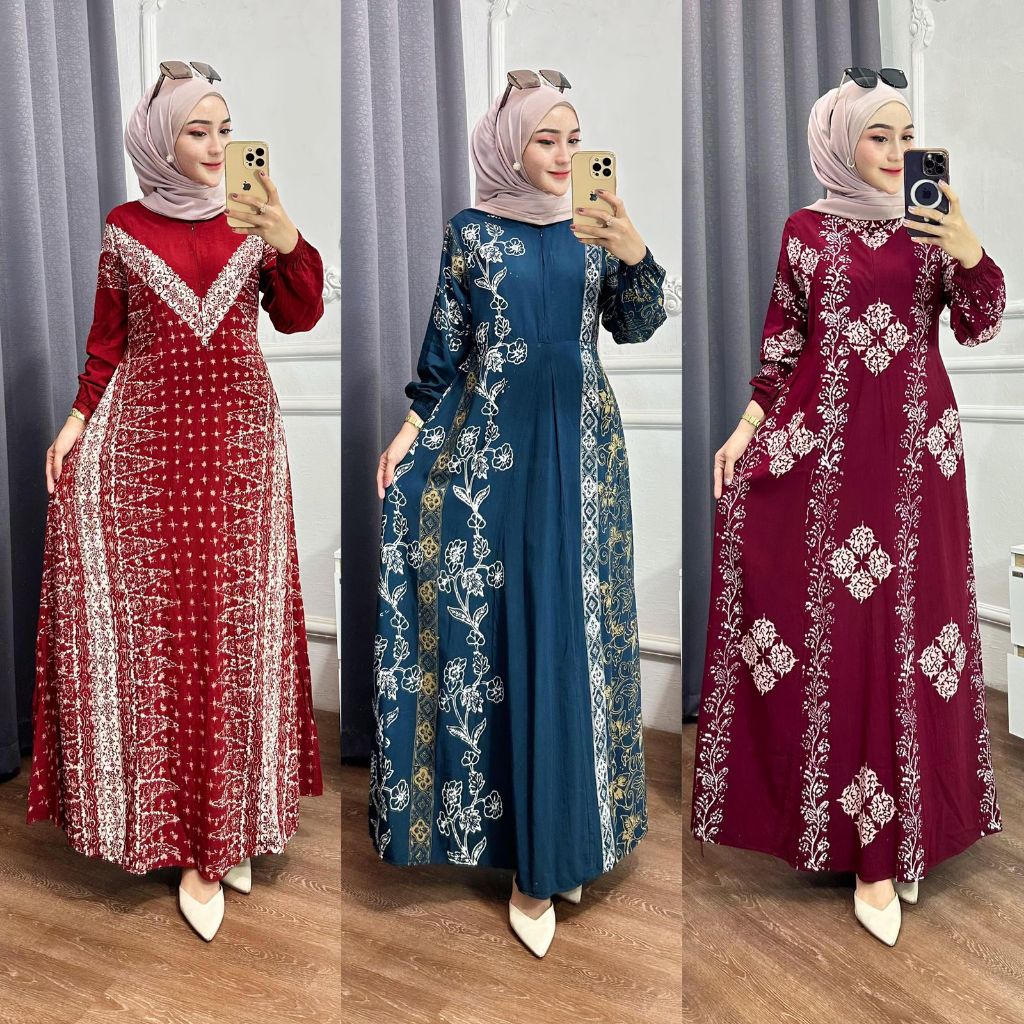 Gamis Model Terbaru Gamis Wsnita Lebaran 2026 Bsju Games Kekinian Jumbo Import Kondangan Gamia Hari 