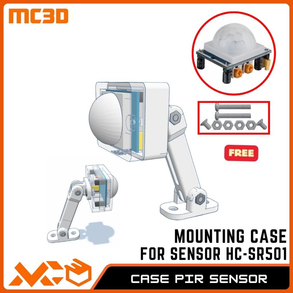 Case Sensor PIR HC-SR501 Box Sensor Gerak Housing PIR Sensor Bracket Sensor PIR HCSR501 Casing Only