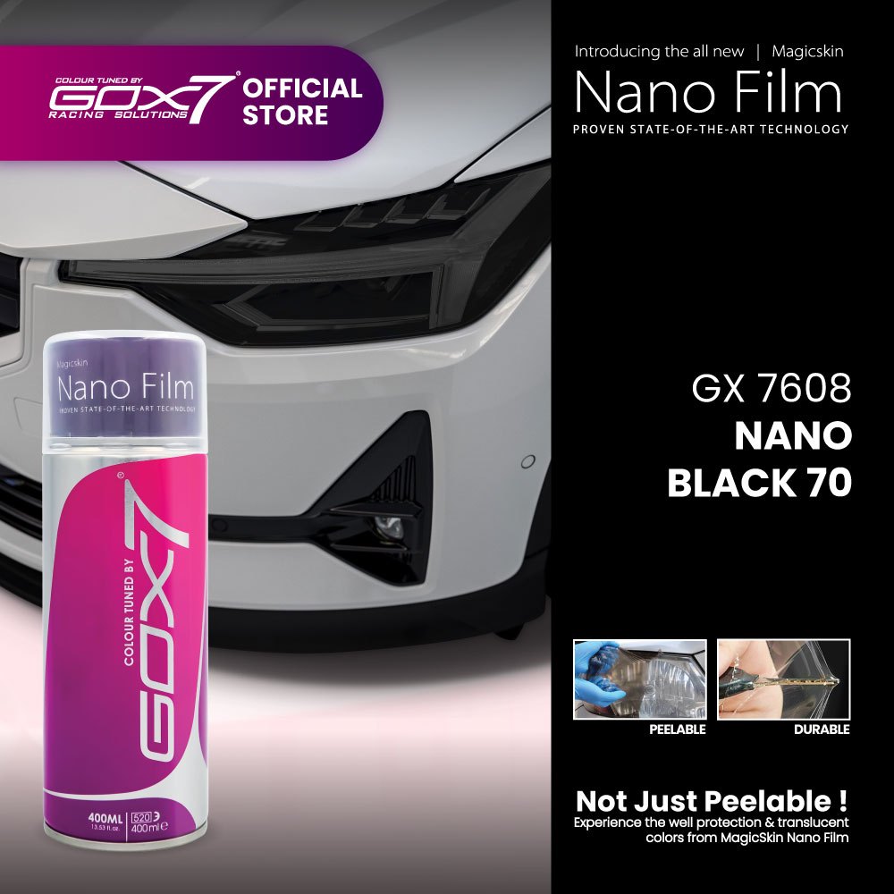 GOX7 Cat Semprot Premium Nano Film-Cat Restorasi Lampu Mika-Perbaikan Lampu Mika-Cat Plasti Dip Tran