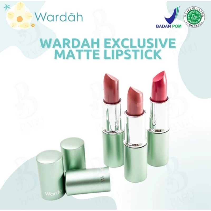 Baru (PROMO) Wardah Exclusive Matte Lipstik. Original/BPOM.