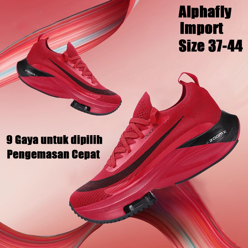 SIZE 37-44 SEPATU Running Shoes PRIA ZOOM ALPHAFLY 2 ALPHAFLY 3 FITNES JOGGING SHOES BALCK WHITE GRE