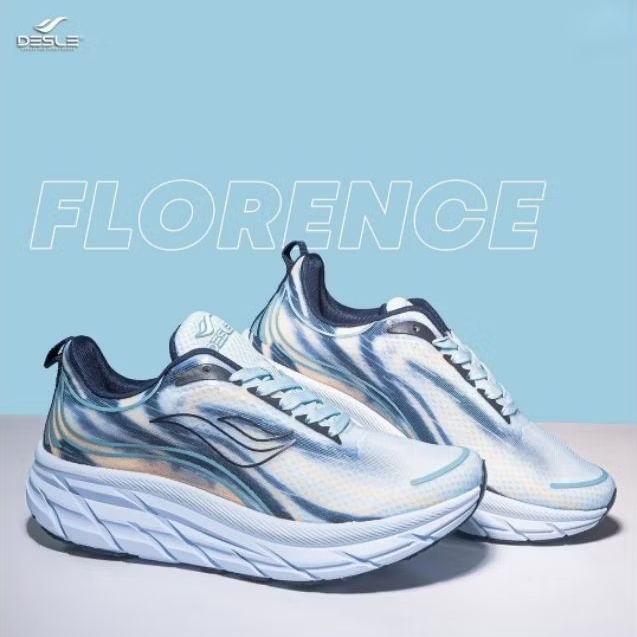 Sepatu Running Wanita Desle Florence - Biru Muda/Biru Tua