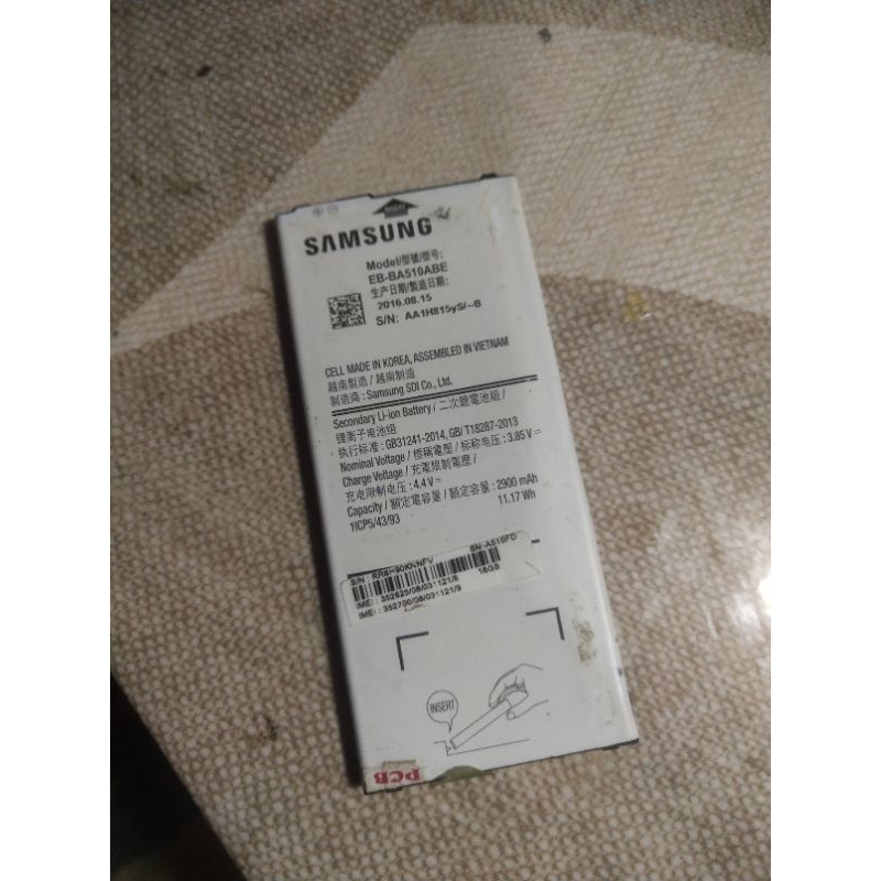 batrai  samsung a5 2016 ori copotan normal