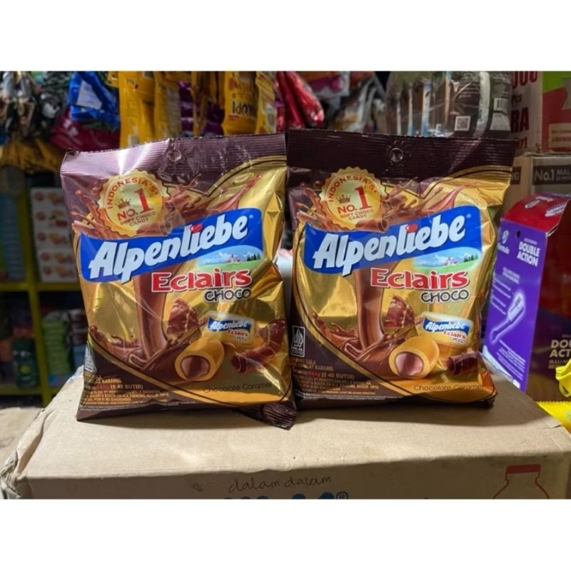 

ALPENLIEBE ECLAIRS COKLAT CARAMEL SAK 144GR (ISI 40 PCS)