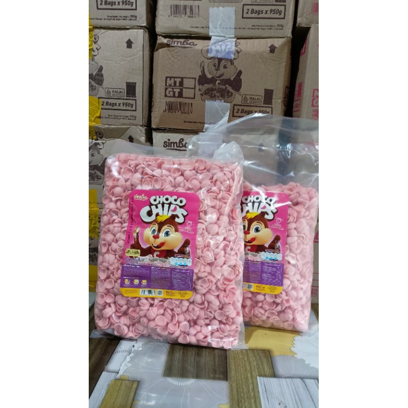 

simba choco chips / choco crunch rasa strawberry isi 950 g