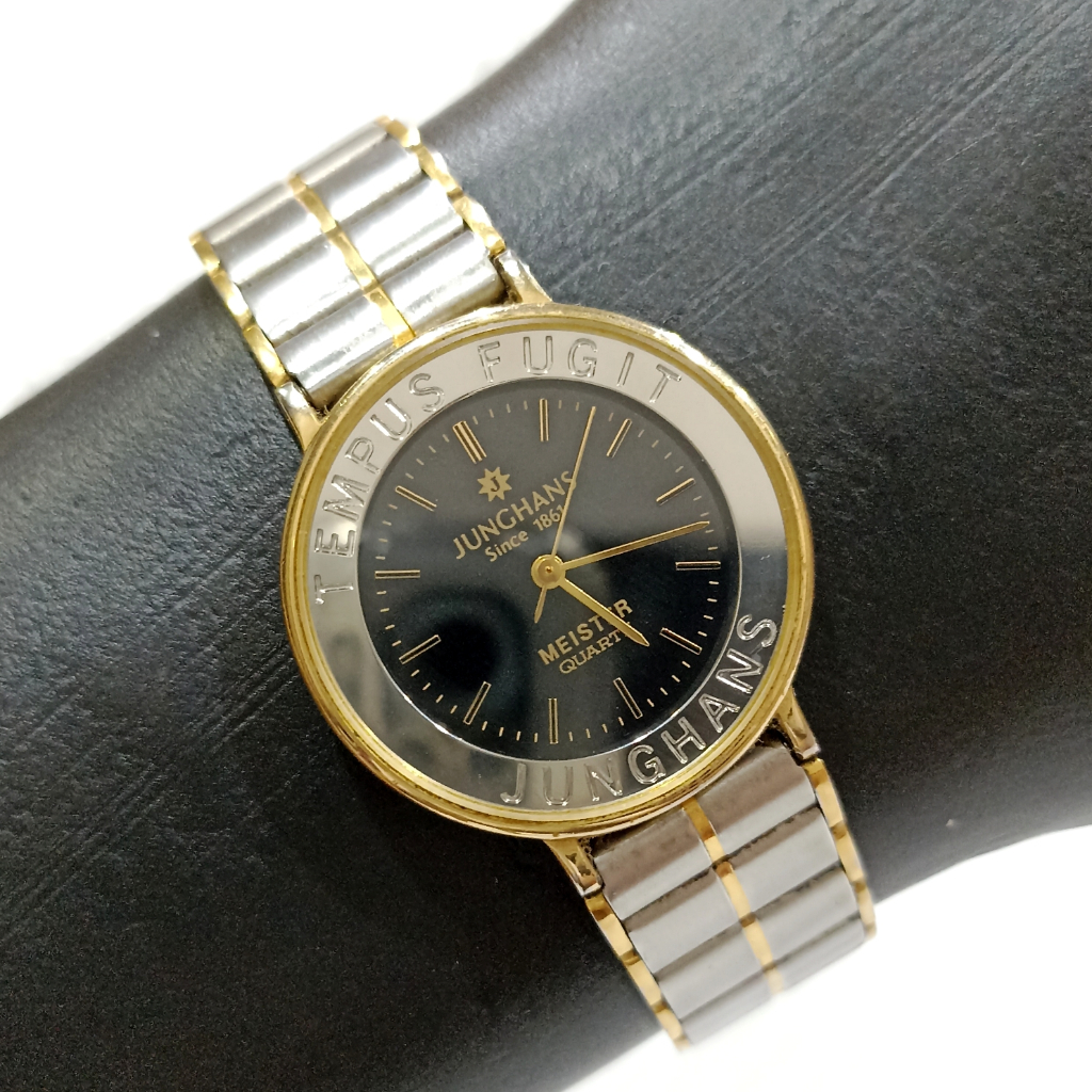 Junghans Tempus Fugit Boy Size Meister Quartz Watch Jam Tangan Langka Antik Ikonik Koleksi Unik