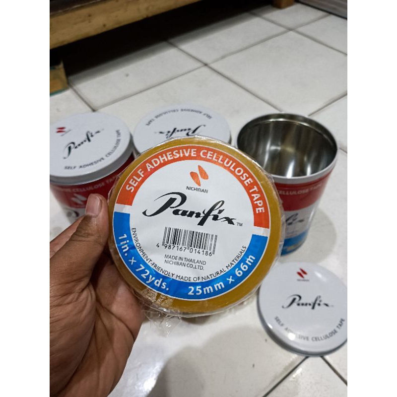 

Isolasi Panfix 24mm 1 Inch x 72 Yard 1 Kaleng / Selotip panfix 1 inch