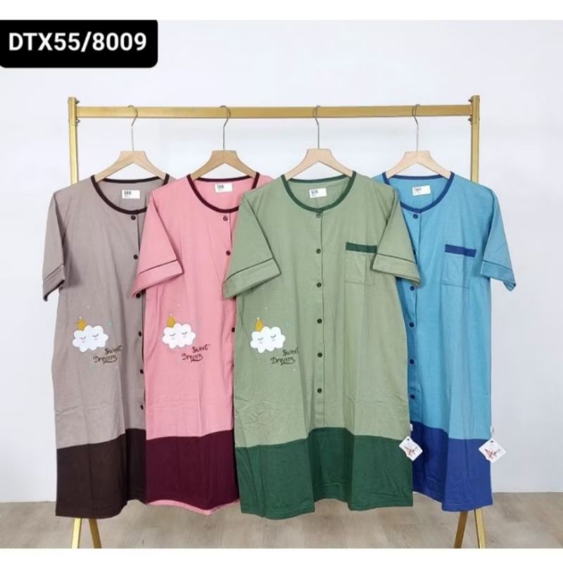AMRO label putih, Daster kaos jumbo full kancing