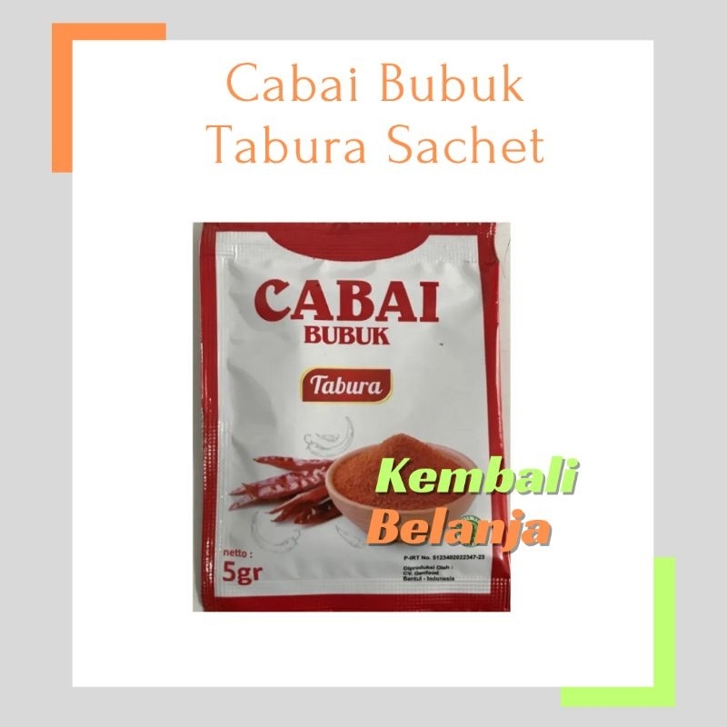 

Cabai Bubuk Tabura 1 Sachet/ Cabe Bubuk Tabura Enak/ Bumbu Masak Praktis