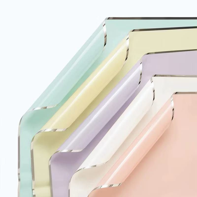 

5 Lembar Kertas Buket List Silver Cellophane Perak