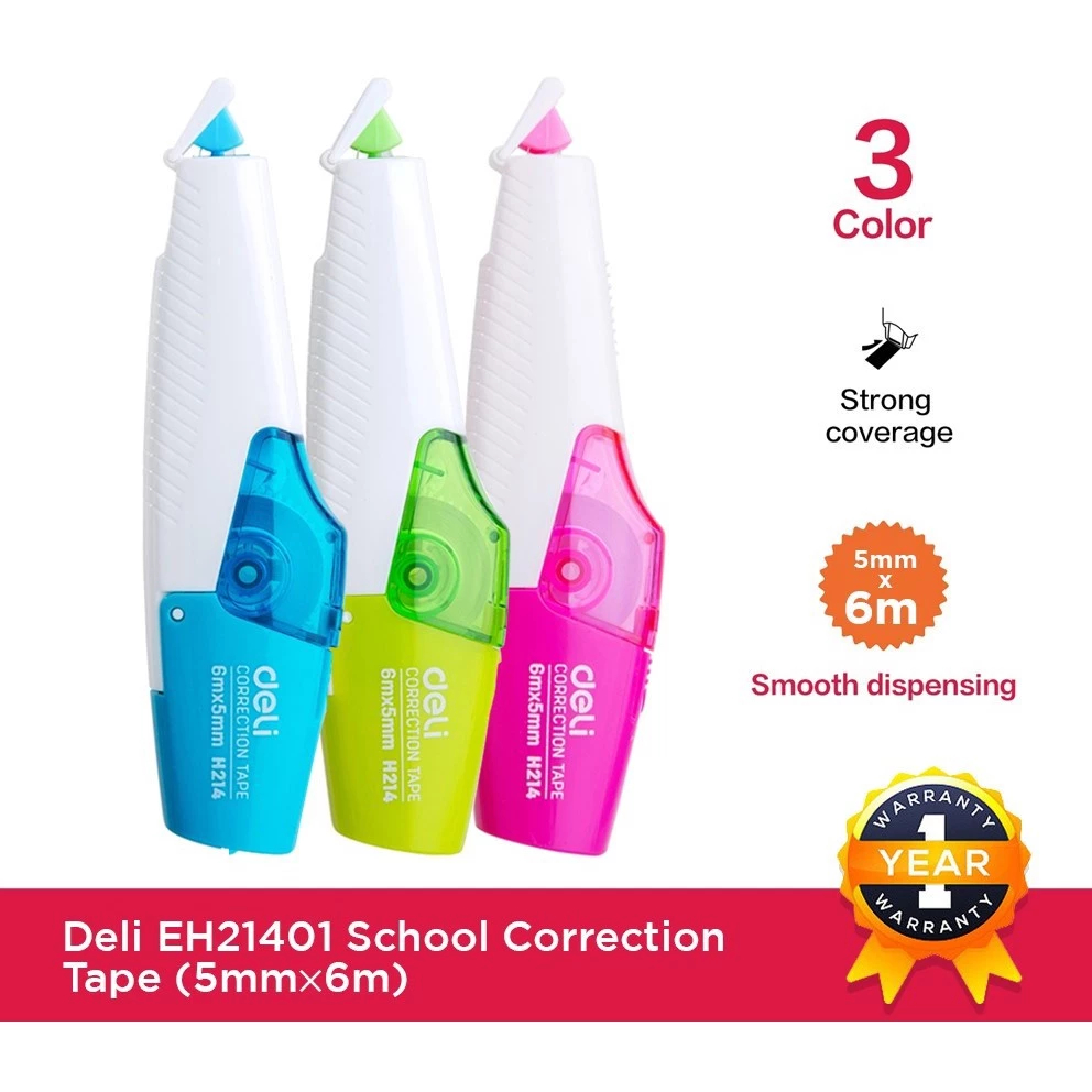 

TBMO DELI CORRECTION TAPE 6MMX5MM 21401 - OC