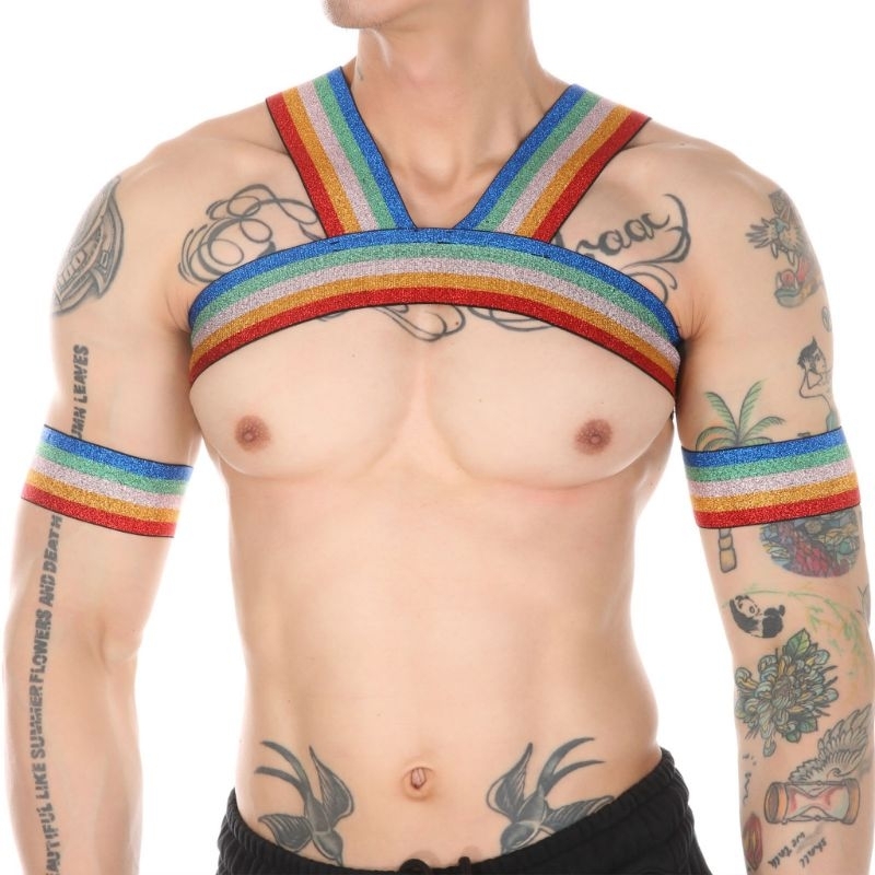 Harness Dada Pria Rainbow