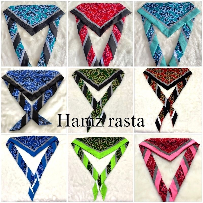 Scraft Pramuka Batik Mega mendung/tapi pengikat  Pramuka/tali persahabatan Pramuka/scrap/scraf Pramu