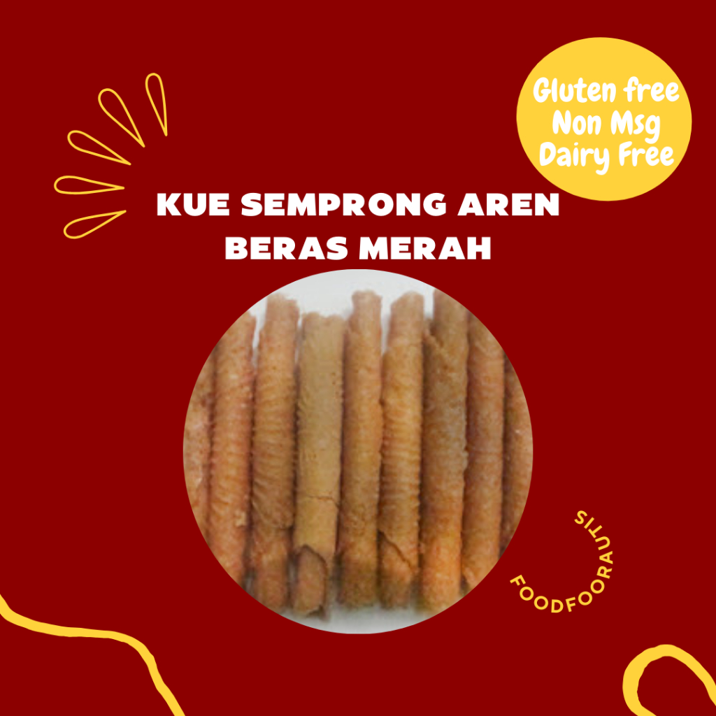 

Kue Semprong Aren Beras Merah Gluten Free Msg Free