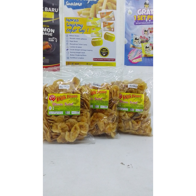 

KERIPIK PISANG KEPROK Mawar Indah 500gr