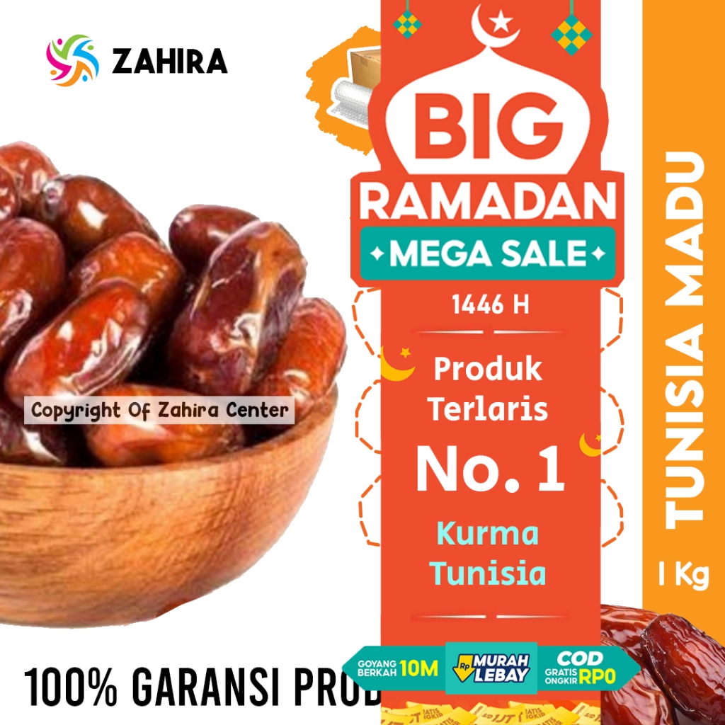 

Kurma Tunisia Madu Premium 1Kg BPOM Asli Tunisia Penuh Nutrisi Barari King Algerian Palmfrutt Promil