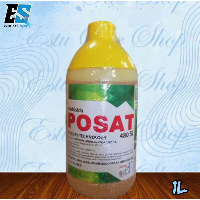 Herbisida Sistemik POSAT 480SL 1 Liter, Bahan Aktif: Isopropilamina glifosat 480 g/l (setara dengan 