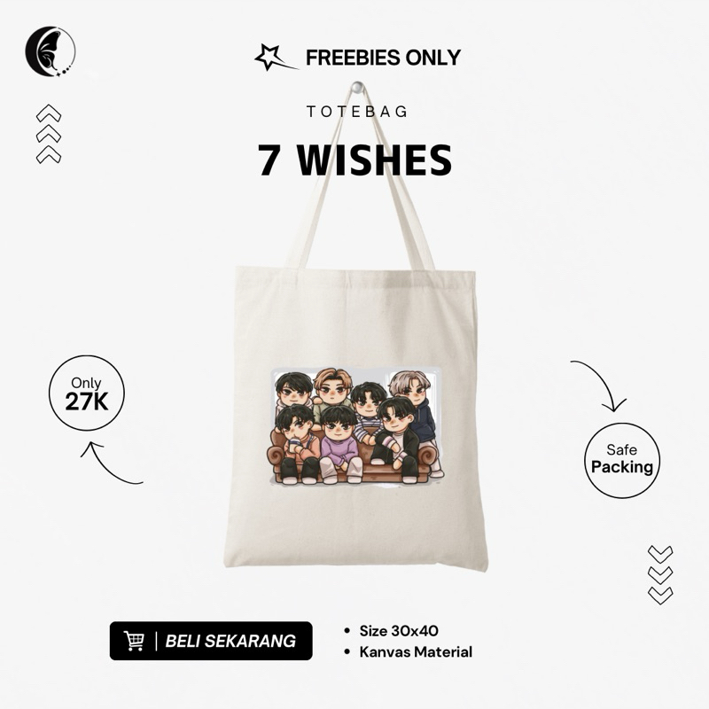 [ READY STOCK ] TOTEBAG 7 WISHES BY MWIZAMONAT