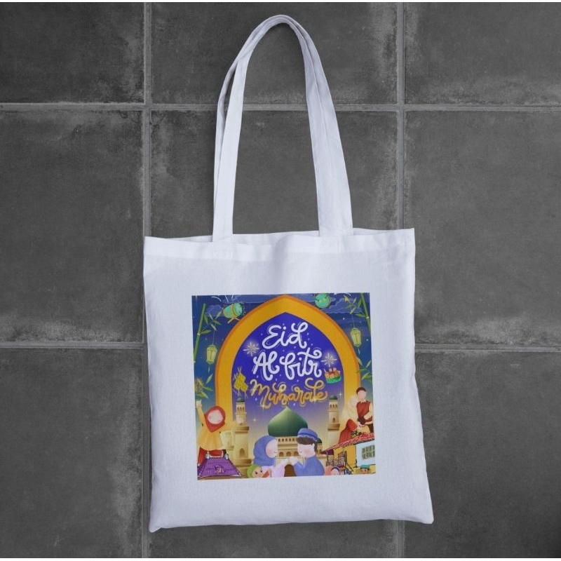 Totebag / Tas Kanvas Idul Fitri / Totebag Idul Fitri / Hampers Idul Fitri / Hampers Lebaran / Toteba
