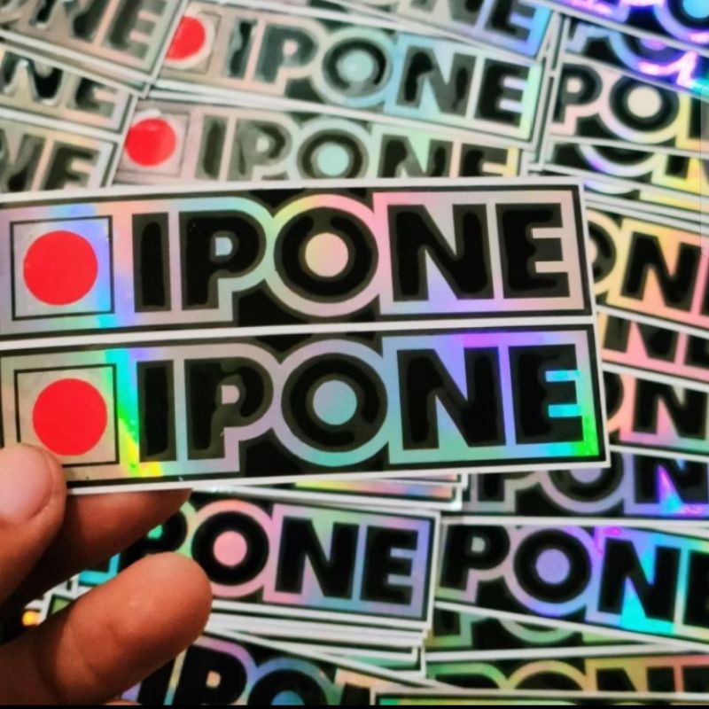 sticker cutting iPone Jepang Oil Sticker Timbul cutting iPone oril Hologram