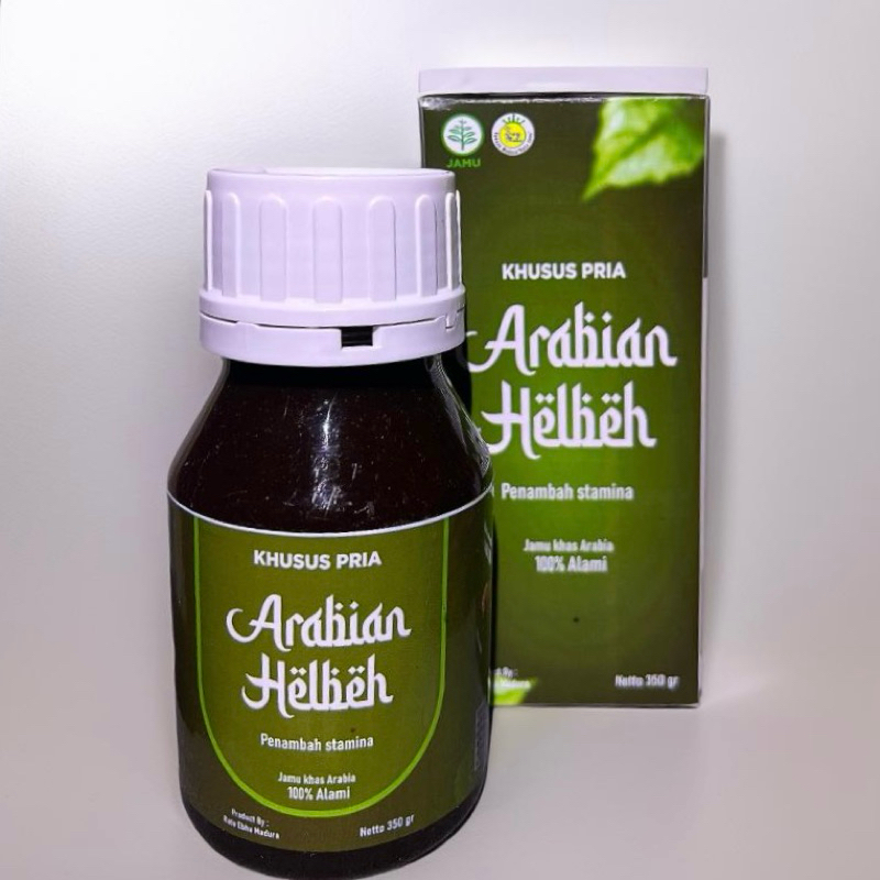 

grosir 10 botol kemasan 350gr jamu ramuan herbal arabian helbeh penambah stamina kaum pria 100%alami tanpa efek samping
