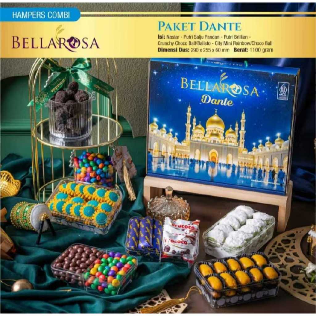 

EDISI IDUL FITRI HAMPERS LEBARAN PAKET KUE BELLAROSA DANTE ISI 6 TOPLES