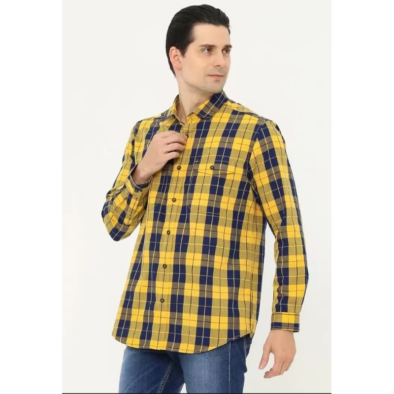 KEMEJA KLL 526 KEMEJA PANJANG KOTAK KOTAK LOIS