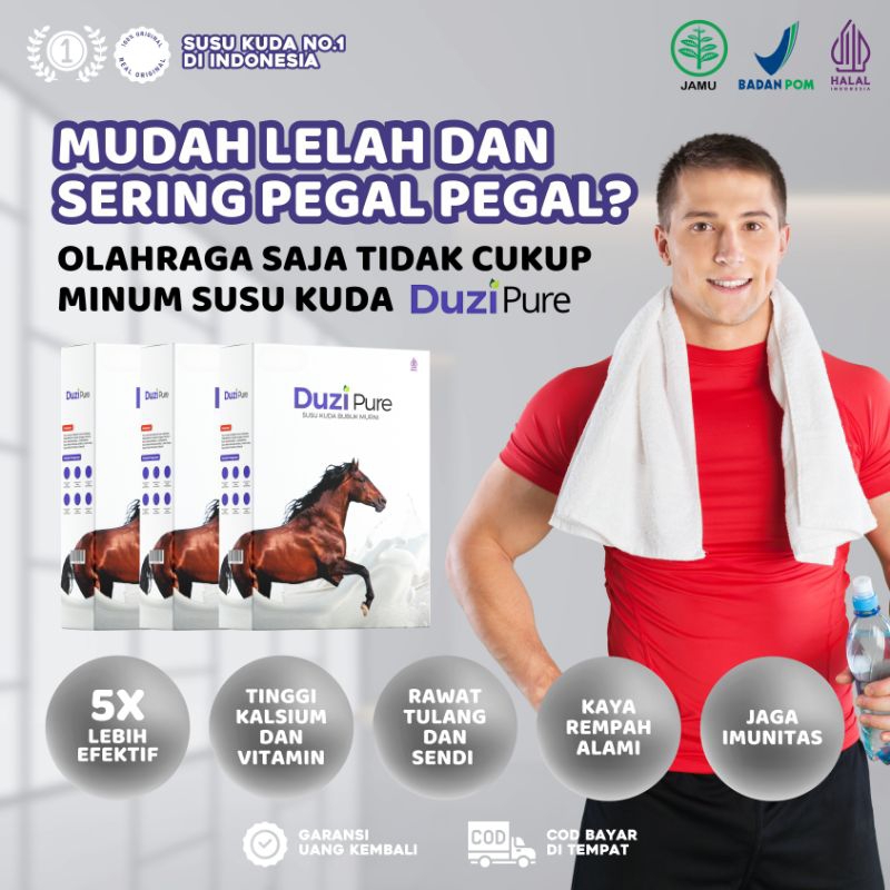 

Duzi Pure - Susu Kuda Asli Bubuk Herbal Lombok Paket
