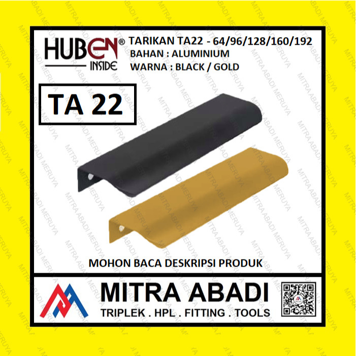 Tarikan Lemari Tarikan Laci Handle HUBEN TA22 Minimalis Modern Gagang - TA22