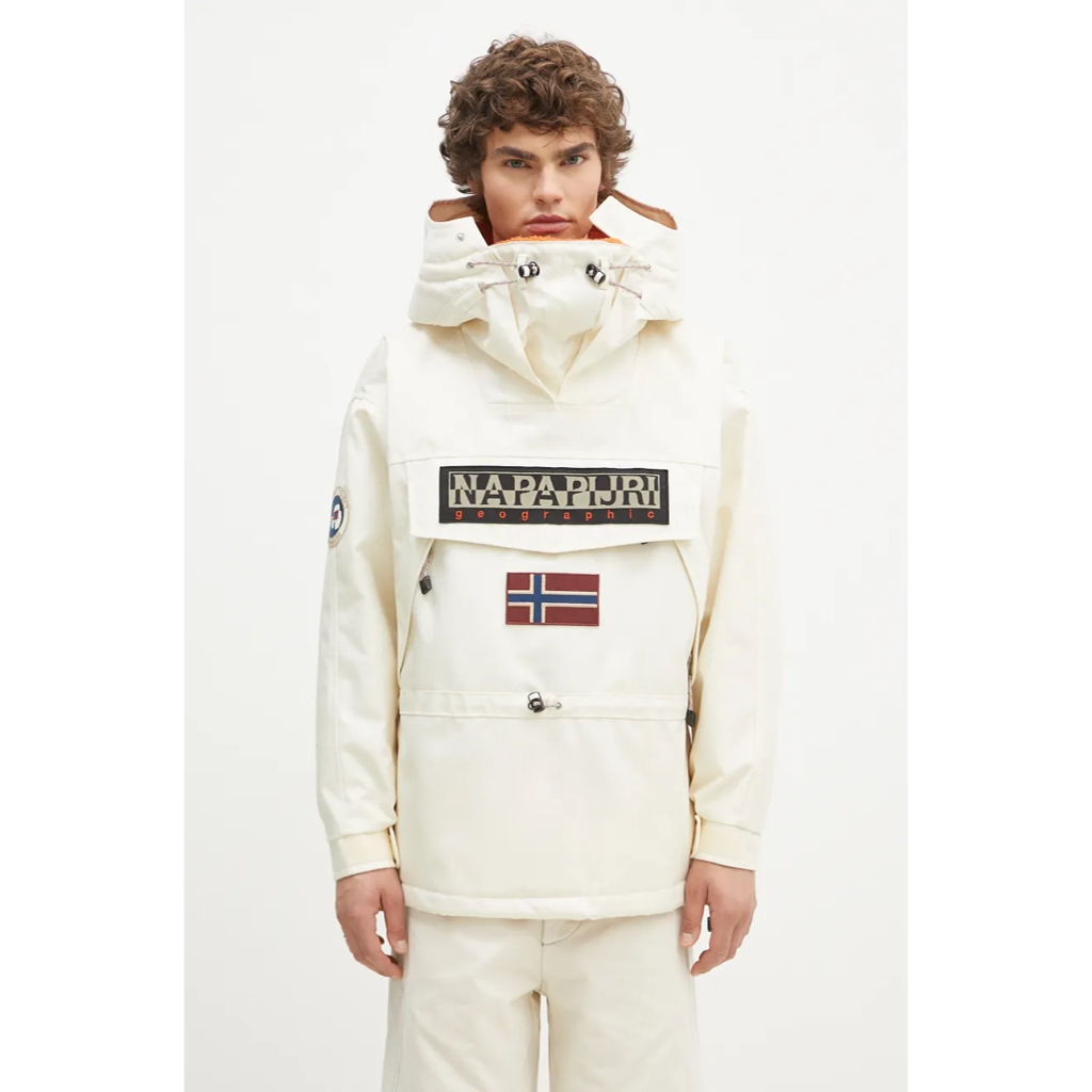 Napapijri Skidoo Jacket Beige Napapijri Skiddo Puffer Jacket windproof anti angin anti air hiking ri