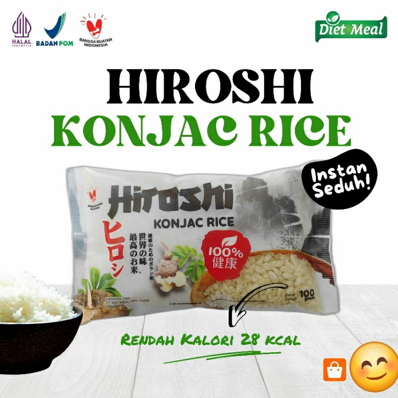 

Beras Porang Shirataki HIROSHI kemasan 100 gram