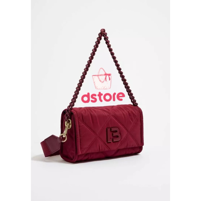 Bimba Y Lola S Dark Red Flap Bag