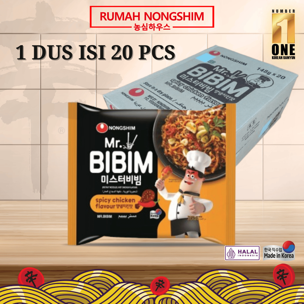 

1 DUS - Nongshim Mr. BIBIM Spicy Chicken Flavour isi 20 pcs