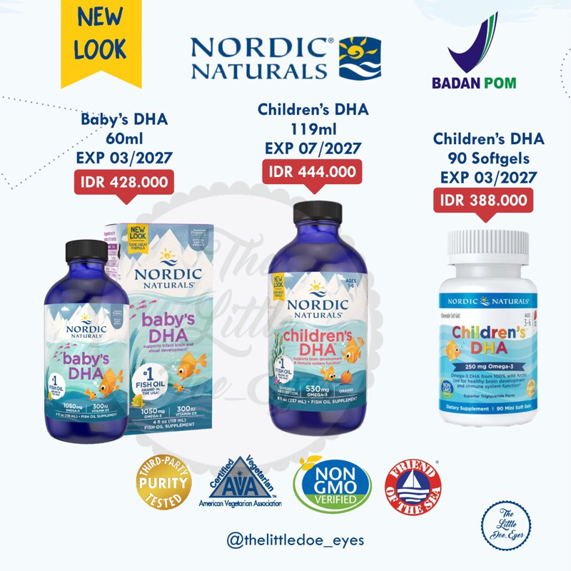 [READY] Nordic Naturals BPOM (Baby’s DHA / Baby’s DHA Vegetarian / Children’s DHA / Baby’s Vitamin D