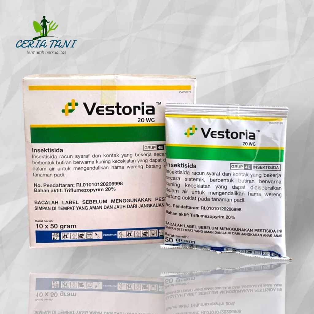 Insektisida wereng VESTORIA 20WG 50Gr Bahan aktif: Triflumezopyrim 20%