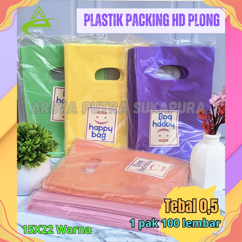

(ISI PER PACK 100 PCS)PLASTIK PACKING HD PLONG UK.15x22 tebal 0,5 PREMIUM GOLSSY-plastik packing olshop/plastik packing baju