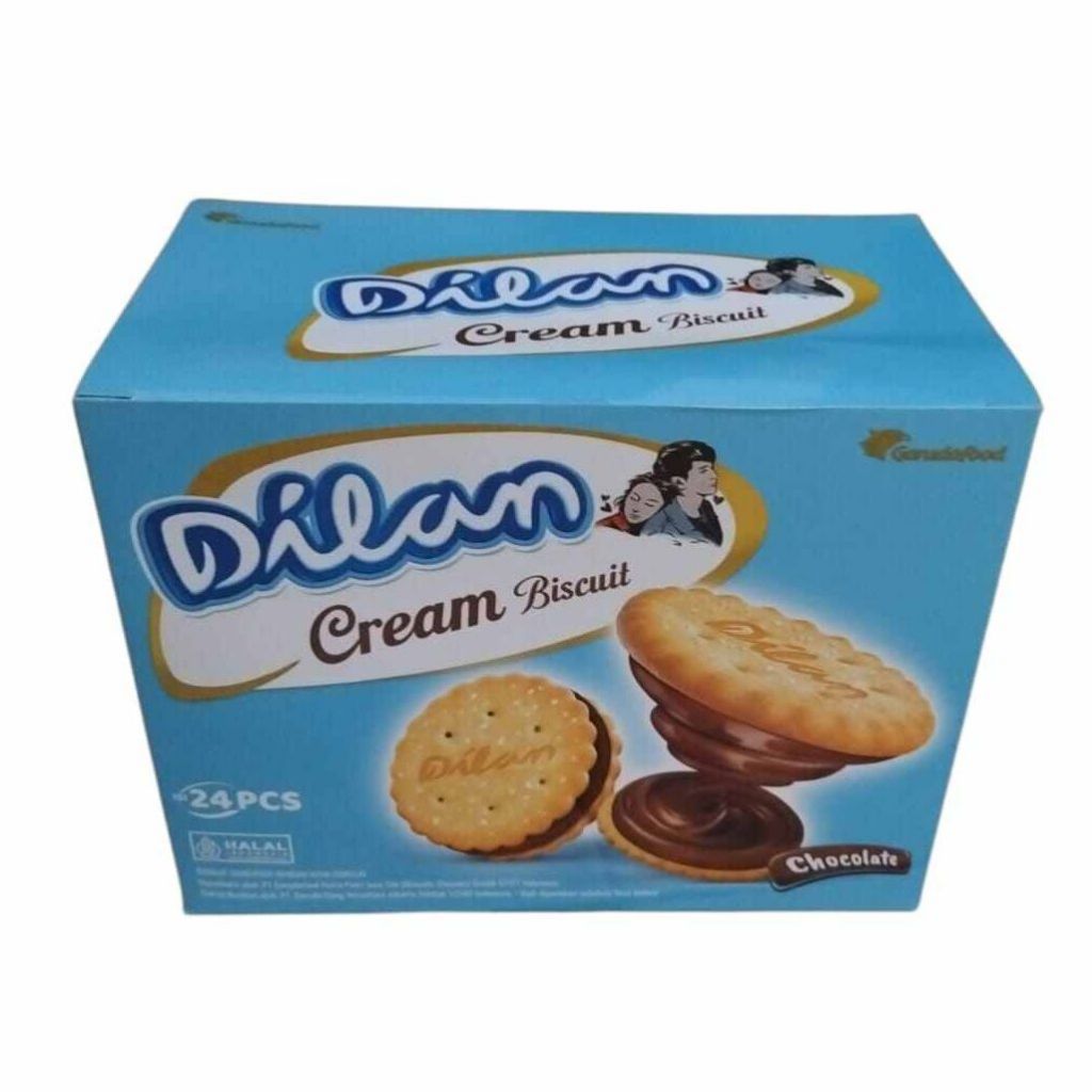 

dilan cream biscuit sandwich cokelat | box isi 24 bks