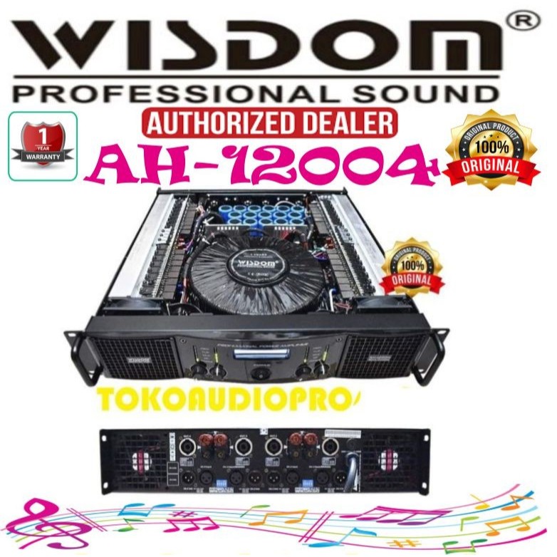 Power Wisdom AH12004 4-channel Power Amplifier Wisdom AH-12004 Original