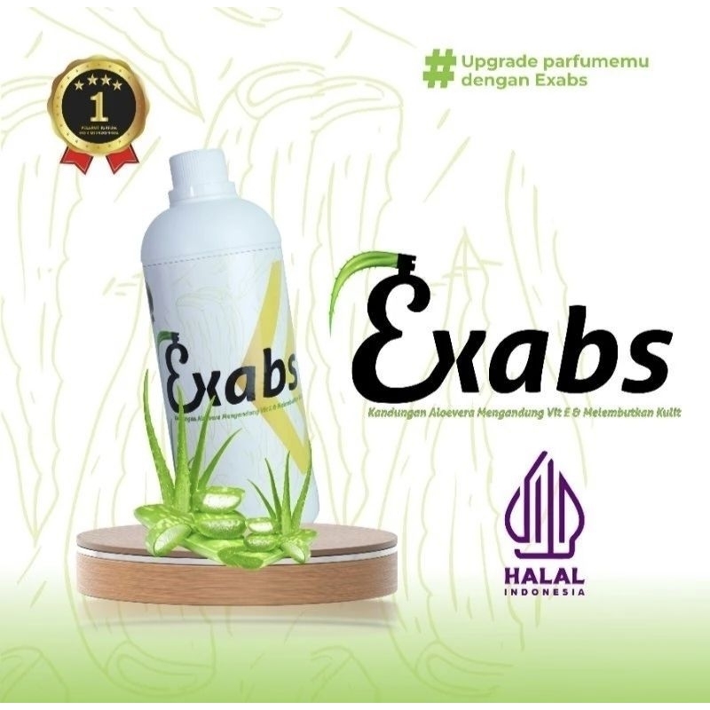 Exabs extract Aloevera pelarut parfume Halal Original repack 100ml