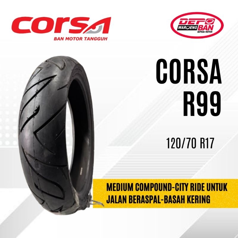 BAN OBRAL OB22R99TL 120/70 R17 TUBELESS CORSA ORIGINAL NEW