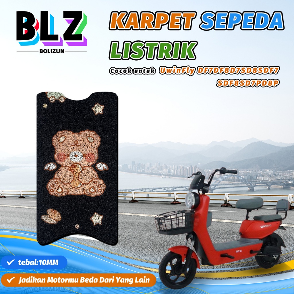 [Ada] Karpet Pvc Mie Bihun Custom Sepeda Listrik Uwinfly Uwinfly Df7/Df8/D7S/D8S/Df7S/Df8S/D7P/D8P