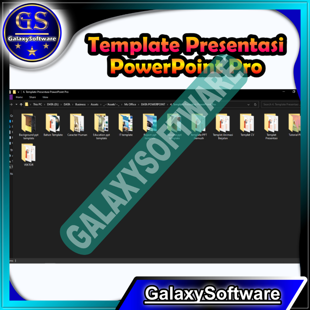 4). Template Presentasi PowerPoint Pro - GalaxySoftware