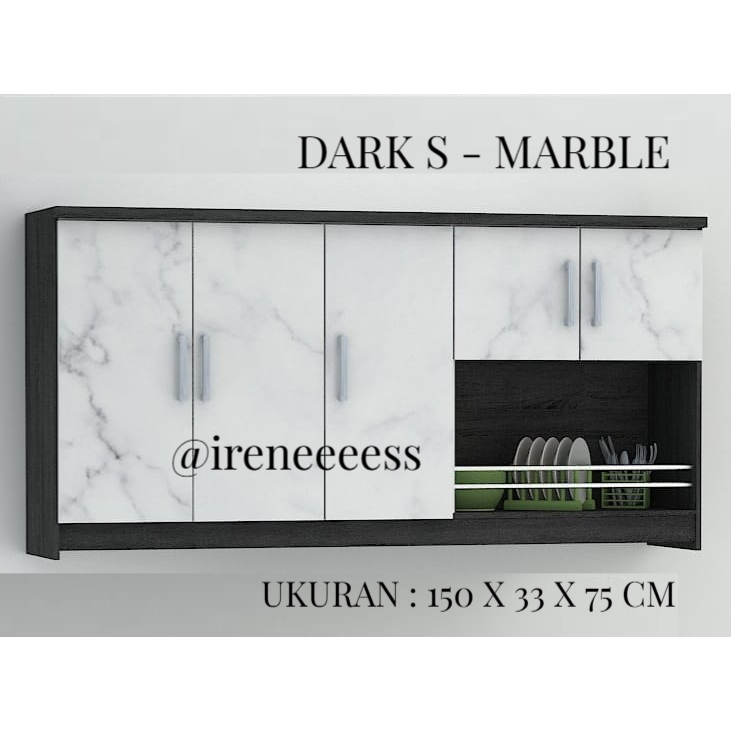 [ 2 PILIHAN WARNA ] KITCHEN SET ATAS / LEMARI DAPUR GANTUNG / RAK DAPUR GANTUNG / LEMARI GANTUNG RAK