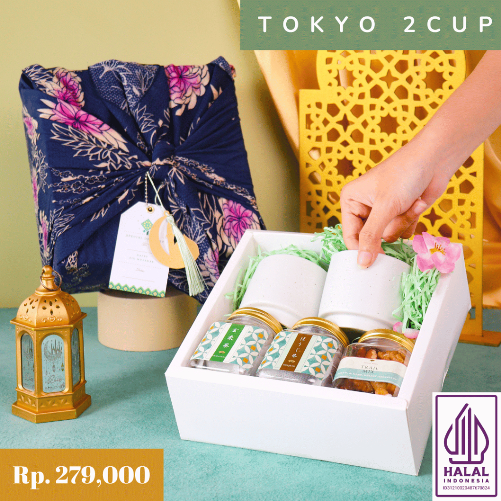 

[HALAL] Eid Hampers - Japanese Tea set 2cup [TOKYO] | Lebaran Idul Fitri Ramadan Ramadahn CNY Hamper Imlek Christmas Genmaicha Hojicha Nuts Walnut Almond Cashew Cranberry Natal Gift Kado X'mas Wedding Mother's Day Parcel Parsel | Dapur Oishi