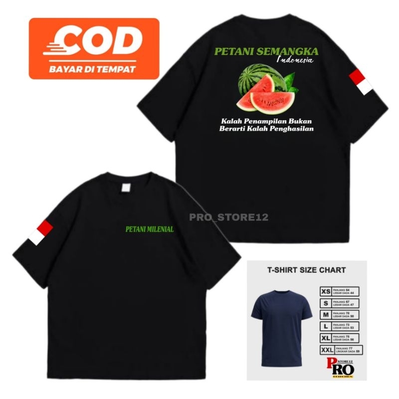 KAOS PETANI MILENIAL - KAOS PETANI SEMANGKA - LENGAN PENDEK