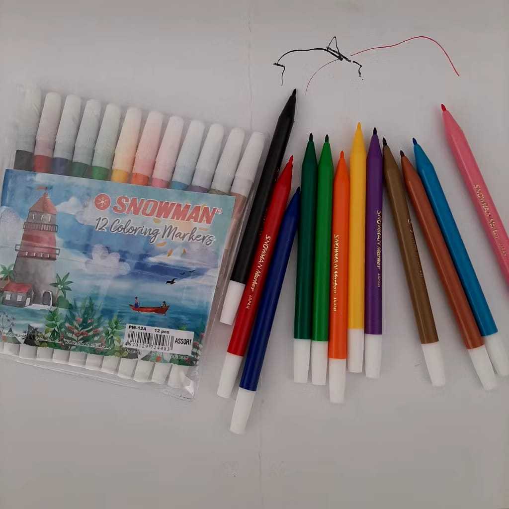 

Spidol Warna, Snowman coloring markers