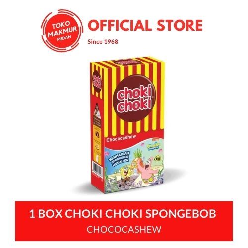 

1 BOX CHOKI CHOKI CASHEW SPONGEBOB 9 GR ISI 20 PCS